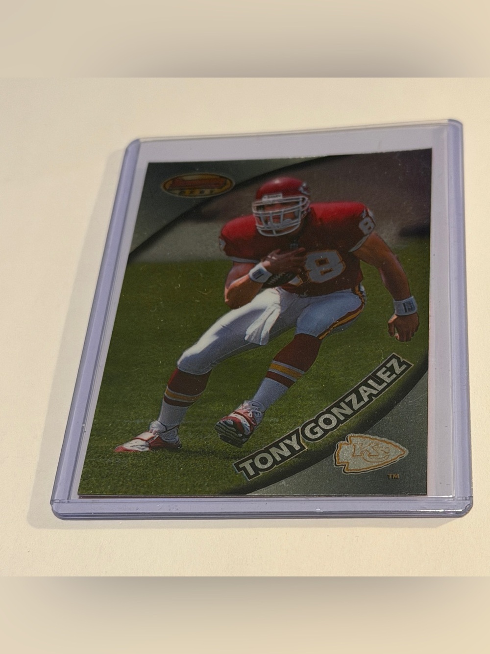 Tony Gonzalez RC Rookie 1997 Bowman’s Best Football Card Vintage Collectible
